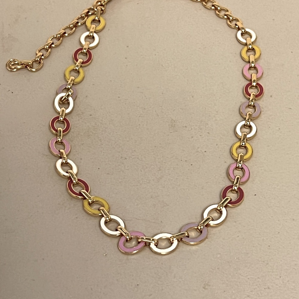 J. CREW Enamel Link Statement necklace